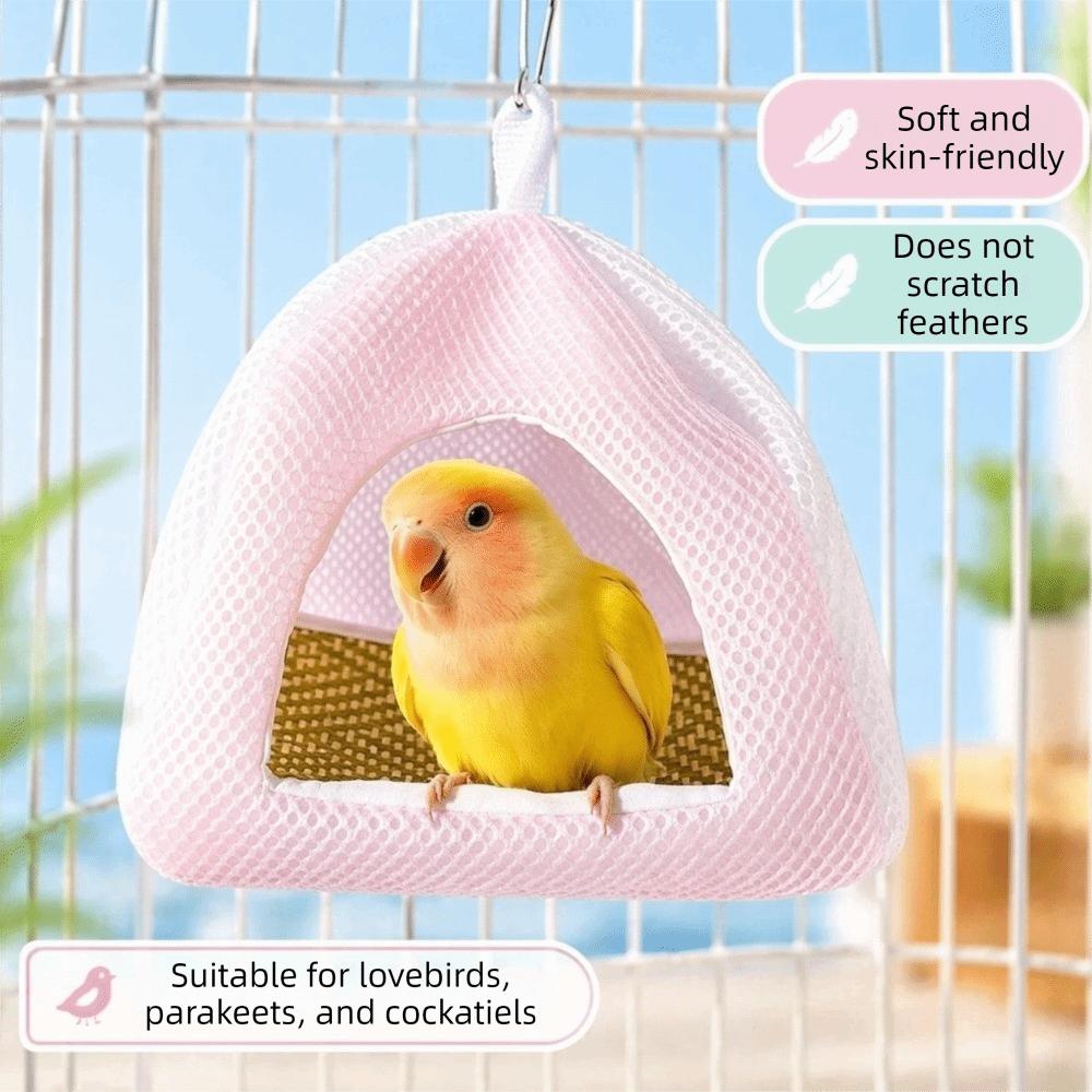 Soft Hanging Bird Nest Breathable Mesh Bird Swing Hammock Bird Cage Nest Bird Breeding