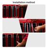 Front Grille Grille Ring Cover and Headlight Ring Decoration for Wrangler JL 2024 Carbon