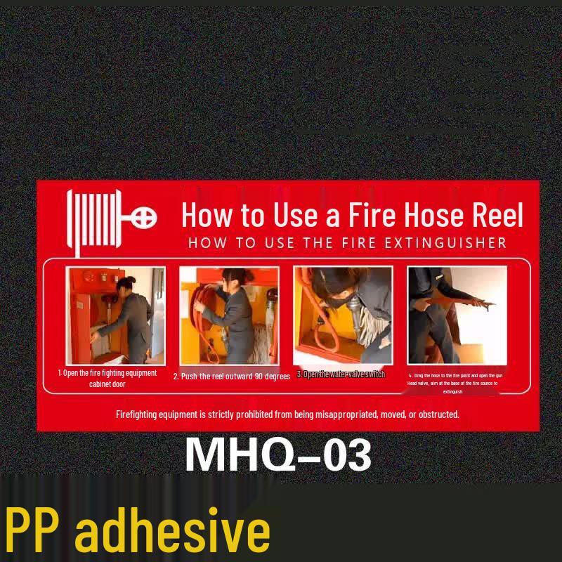 Fire Equipment Instruction Signs (10-Pack)