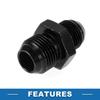 A ABSOPRO Female Flare Reducer Hose Fitting Adapter AN8 AN10 Fuel Line Connector Aluminum Black