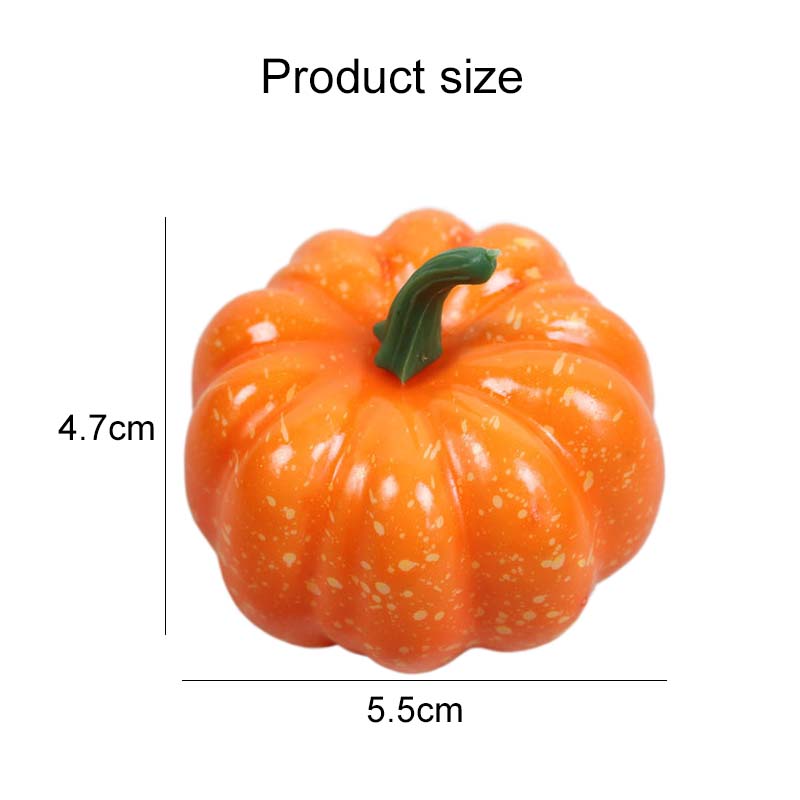 6/12pcs Simulated Pumpkin 5.5cm Plastic Halloween Family DIY Decoration for Parties and Festivals Mini Vegetable Model TMZ