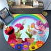 Sesame Street4,Round Area Rug,Carpet Rug for Living Room Bedroom Sofa Playroom Decor,Non-slip Floor Mat