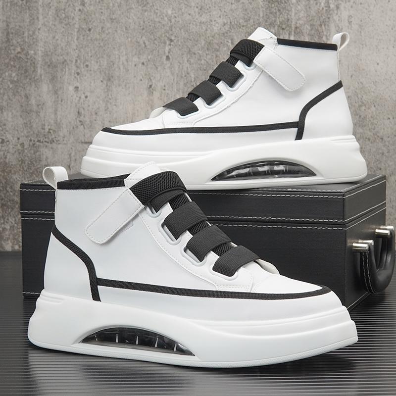 Fashion men luxury fashion platform boots original leather white shoes  designer street style sneakers stylish ankle botas hombre