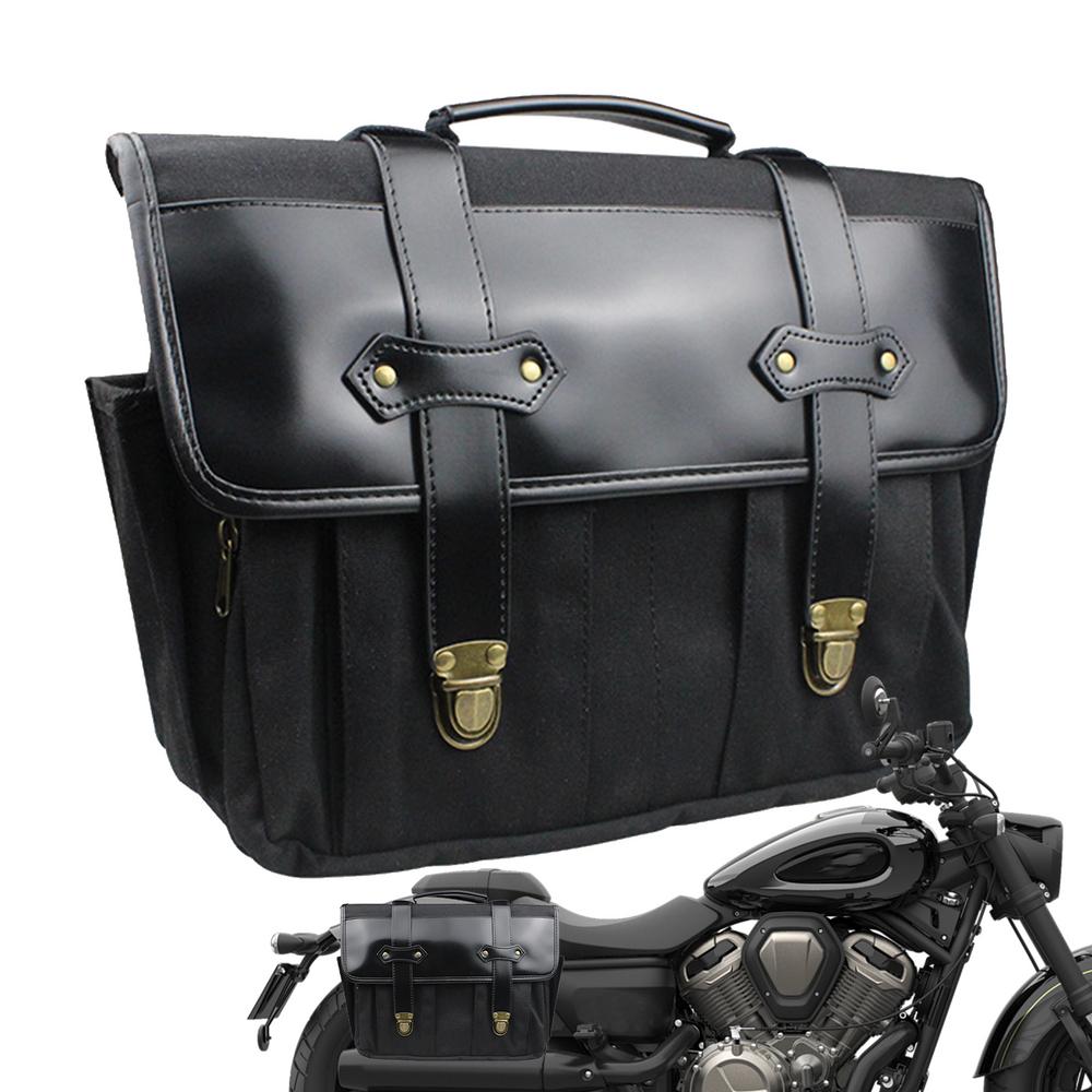 Motorbike Panniers Motor Saddle Pannier Bag Motorcycle Storage Bags Motor Saddle Pannier Bag Vintage Adjustable Motorcycle