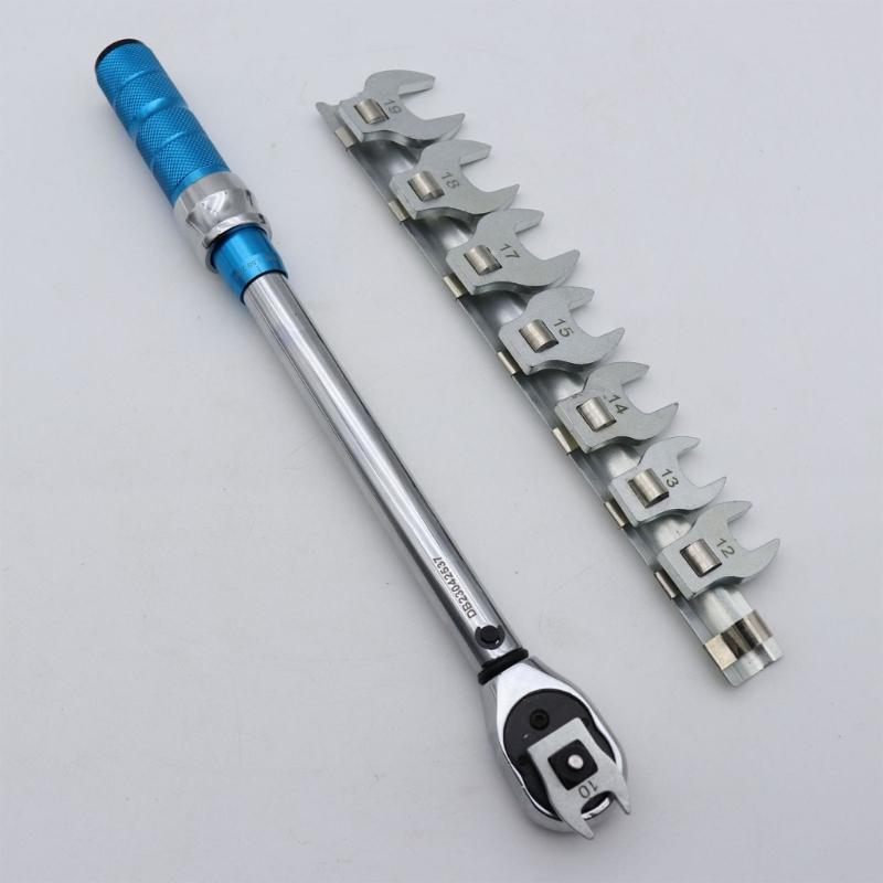Adjustable Torque Wrench 5-25Nm Preset 72 Tooth Ratchet 0-30mm Rotating Head For Bike Motorcycle Automotive Maintenance