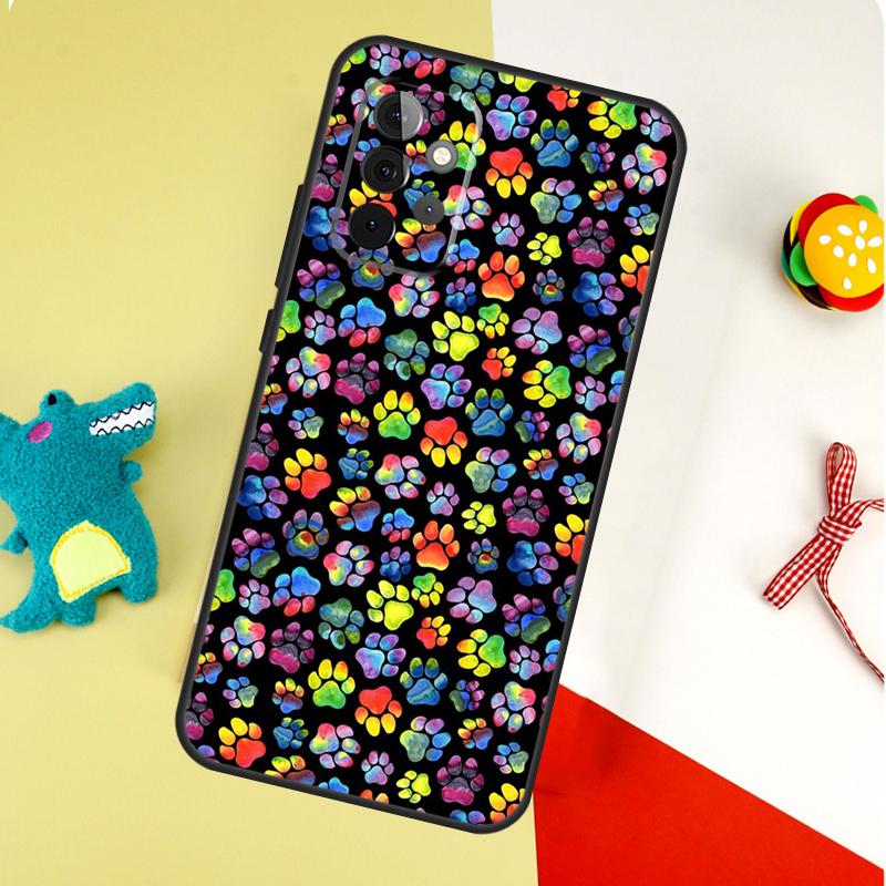 Dog Paw For Samsung Galaxy A05 A06 A16 A54 A34 A14 A55 A35 A15 A53 A33 A13 A22 A32 A52 Phone Case