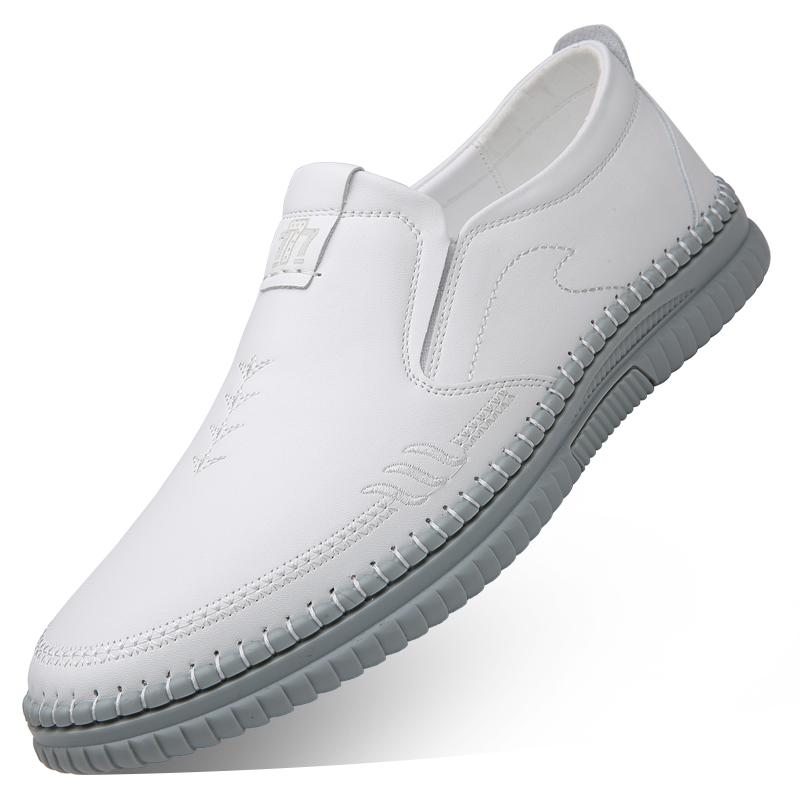 New Arrival Casual Office Shoes All-Match Loafers Handmade Dress Flats Business Men Slip-on Walking Shoes Mens Leather Shoes