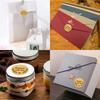 100-500PCS Handmade Love Stickers Stamp Label Brown Party Decoration Wedding Stickers DIY Handmade Stationery Thank You Stickers