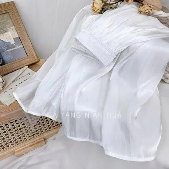 

Переливающаяся плиссированная миди-юбка из шифона с завышенной талией большого размера для женщин Large