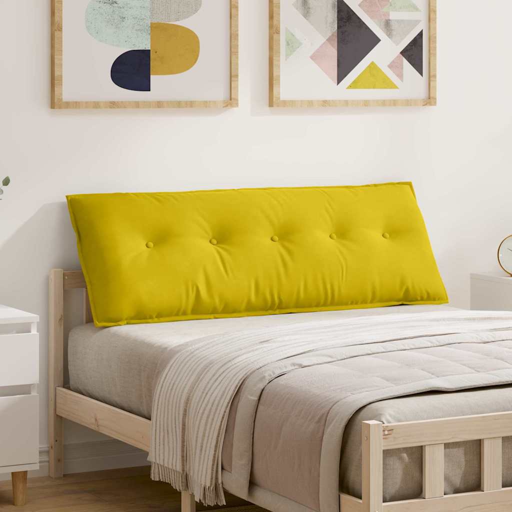 Back Cushion Yellow 140 x 50 cm Cord Fabric