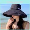 Summer Wide Brim Sunhat For Women Polyester Sun Protection Outdoor Beach Fashion Accessory