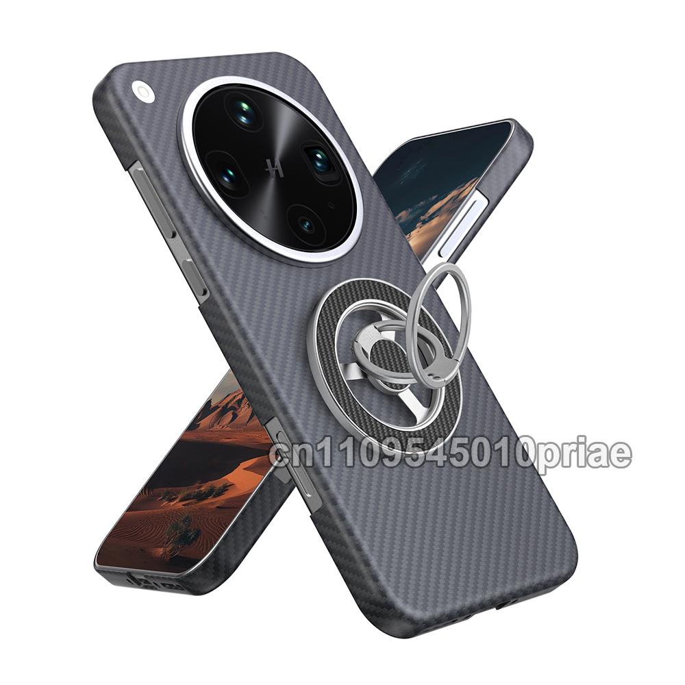 600D Real-thin Carbon Fiber Phone Case for Oppo Find X9 Ultra Vegan Leather Edition Case Aramid Fiber Fabric Thinhard Magnetic