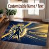 Custom Rug Cristiano Ronaldo Pattern Print Name Text Soft Non‑Slip Floor Carpet for Home Indoor Decoration