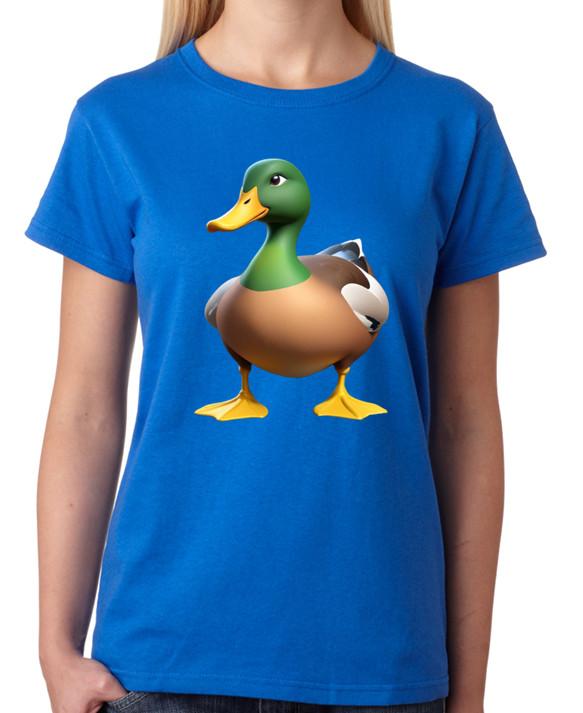 Duck T-Shirt Ladies Tee Lady-Fit Womens Fashion Top 4XL
