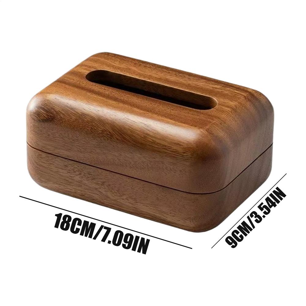 

Wooden Tissue Holder Solid Wood Rustic Decorative Napkin Organizer Tissue Storage Container Box For Bathroom Kitchen Restaurant