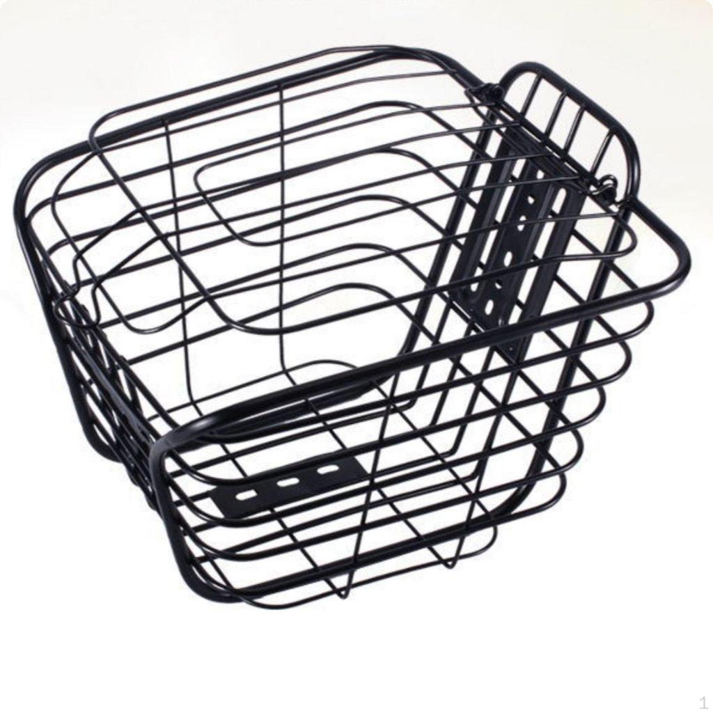 Electric Bike Front Basket Reinforced Metal Cycle Thickened Gear for Shopping, Travel