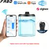 Tuya WiFi or ZIgbee Ultrasonic Water Level Sensor Wireless Gauge Water Tank Level Monitor Waterproof IP65 Water Leak Detector