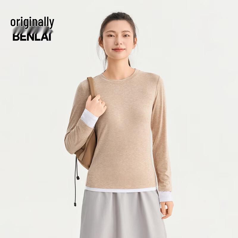Benlai Women's Round Neck Long Sleeve T-Shirt