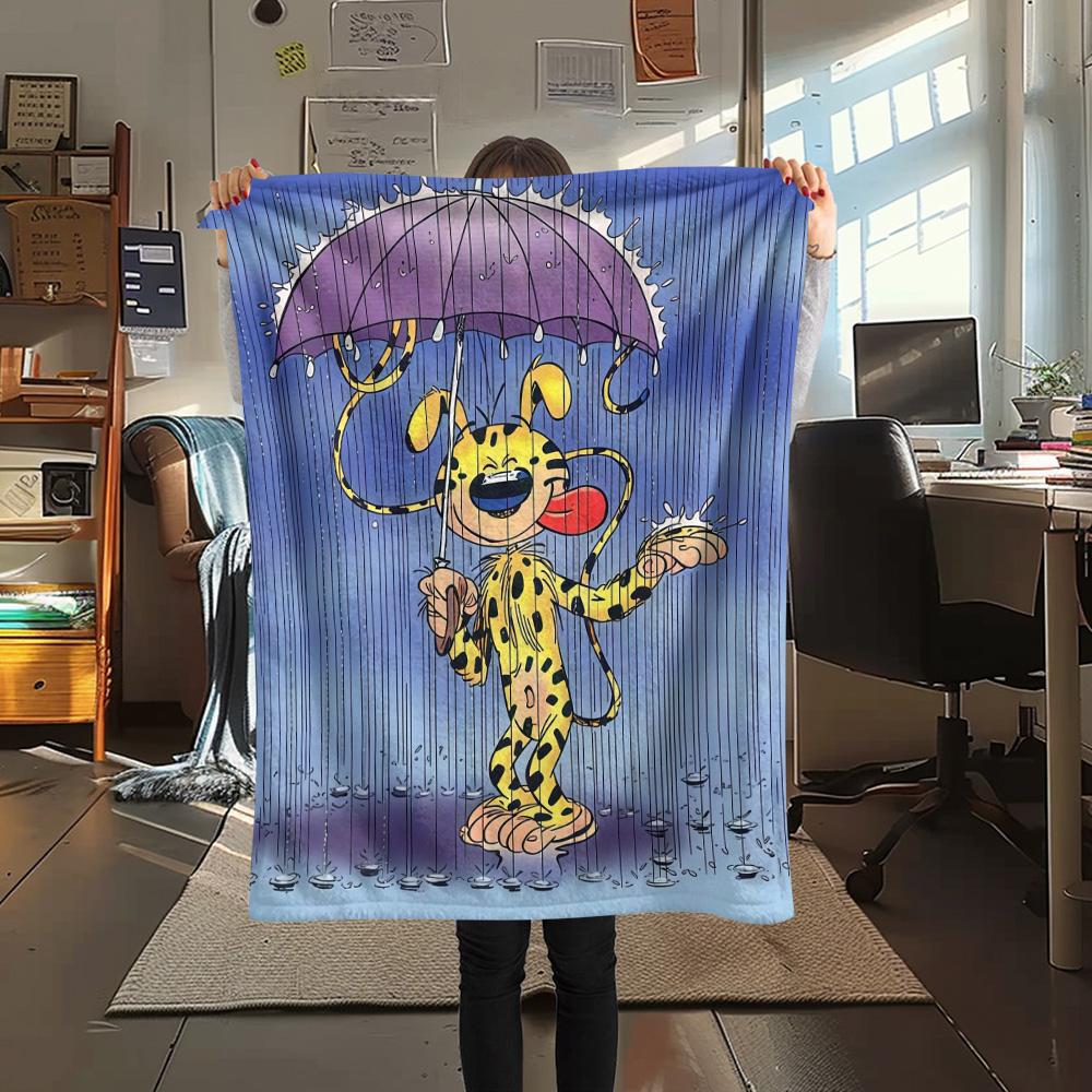 Marsupilami Flannel Blanket, High Quality Comfortable for All Seasons, Home Decor, Warmth and Comfort