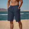 Herrenhosen Herren Badeshorts Vielseitige Herren Sommer Strandshorts mit Taschen Kordelzug Elastischer Bund Einfarbig für den Alltag für Freizeit
