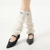 College style stack knitted socks cover deer plush texture cloth label eight-character twist leg cover calf socks