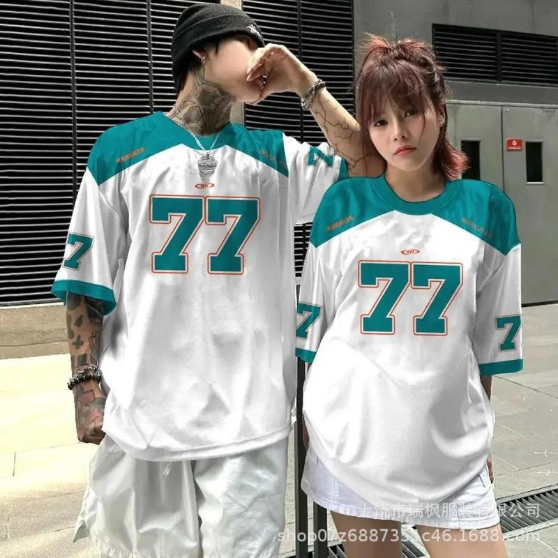 Mens Oversized Hip Hop Streetwear T-Shirt Loose Fit Short Sleeve Cotton Graphic Tee
