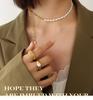 18K Gold-Plated Titanium Necklace with Freshwater Pearl Splice