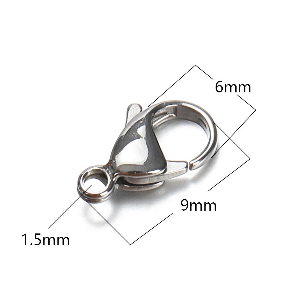 

20pcs 100pcs 9-15mm Multi Color Lobster Clasps Stainless Steel Claw Chain Connectors for Bracelets Necklaces DIY Jewelry Making 20pcs