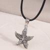 Janla Starfish Pendant Necklace and Earrings Set , Single - Sided Fashion Jewelry Set for Women , Alloy