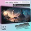 HYBXAXC Dark Fantasy Castle Gaming Mouse Pad Thick Nonslip Lock Edge Extended Desk Mat for Office  Game