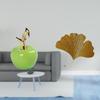 Ceramic Figurine Fruit Sculpture And Wrought Iron Ginkgo Leaves Wall Decor Abstract Ornament for