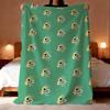 K-Keroro Gunsou Frog Throw Lightweight 240g Flannel Blanket Soft Skin-friendly for Summer Cooling