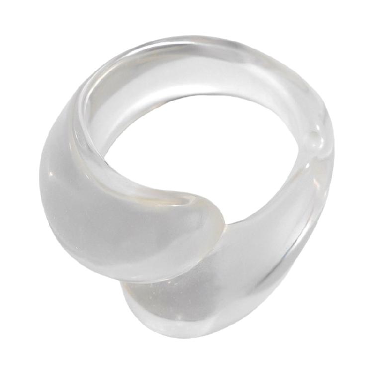 Fashion Statement Ring Irregular Geometric Colorful Double Droplet Ring Trendy Women's Accessories for Daily Wear