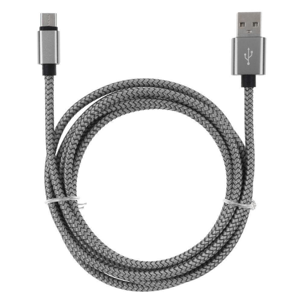Quick Charge 2A Aluminum Alloy Nylon Dragon Pattern Braided Data Cable for Apple & Android Devices