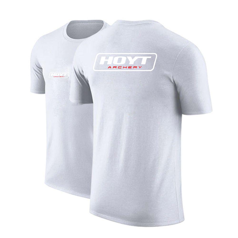 HOYT Archery Huntinger Bows TShirt for Unisex 100 Cotton Lightweight Breathable Slimfit Monochromatic ONeck Casual Basic Top