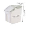 Beige Large Pet Food Storage Container Airtight Dry Food Bucket with Seal,Moisture-Proof Pet Food Bin for Dog Cat,Kitchen Pantry