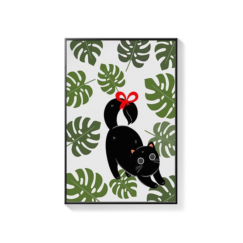 Bathroom Decorative Painting Cat American Retro Toilet Bathroom Canvas Painting Wall Art Poster for Modern Bathroom Home Decor