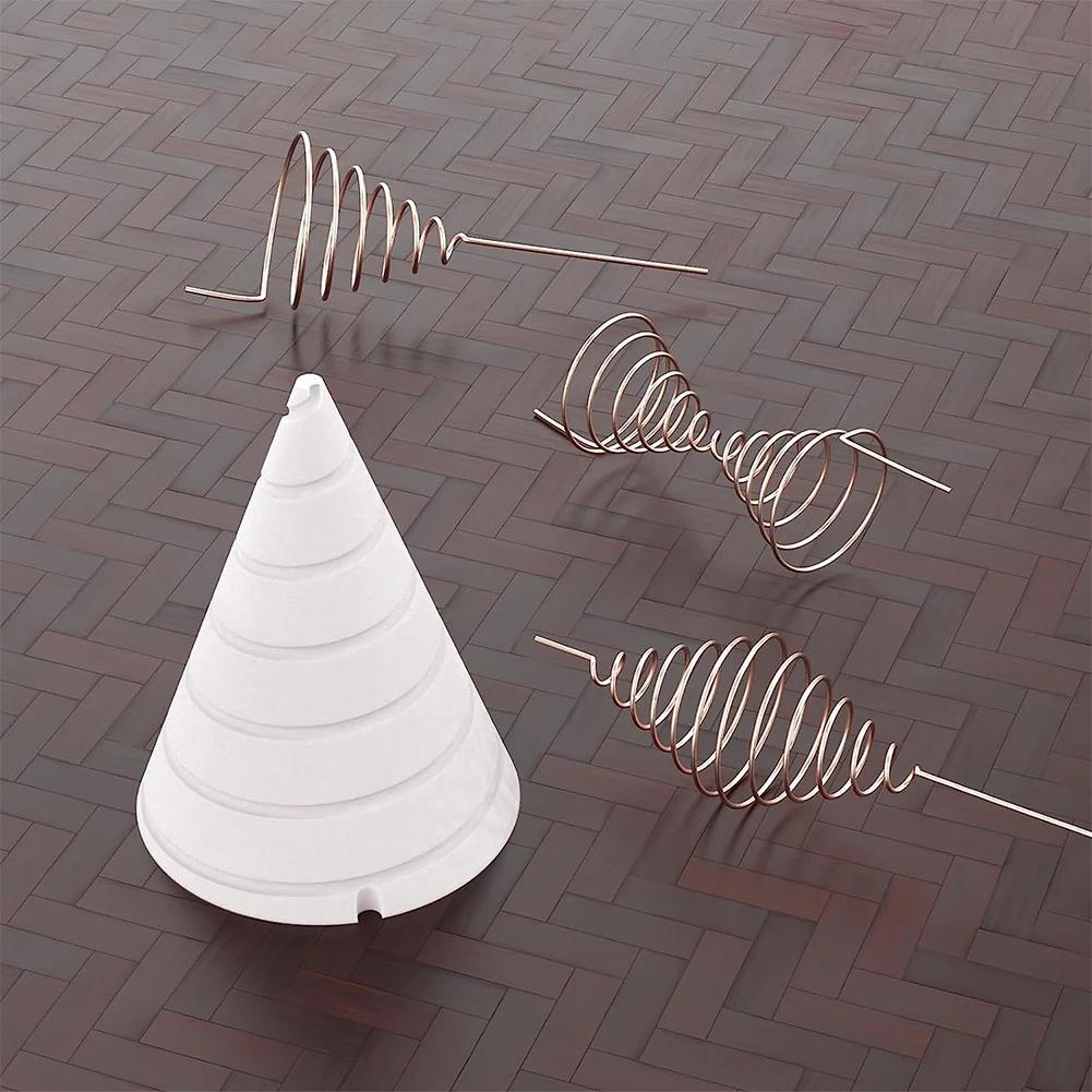 Essential Gardening Tool Reusable Gardening Wire Antenna Jigs White Spiral Coil Wire Winding Fibonacci Coil Winding Jig