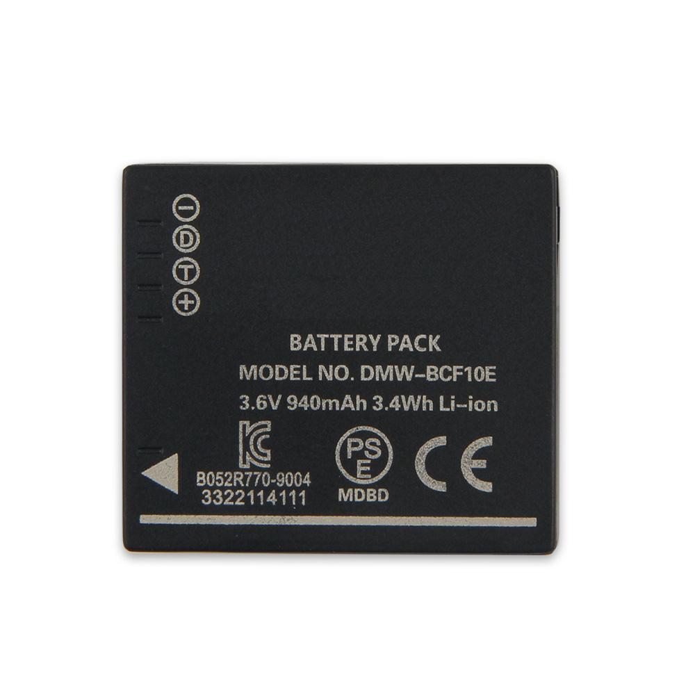 NEW Replacement Battery DMW-BCF10 DMW-BCF10E For Panasonic Lumix DMC-FP8 FS15 FS12 FH20 FH3 FS7 FH25 FH22 FX68 FX75 FX66 940mAh