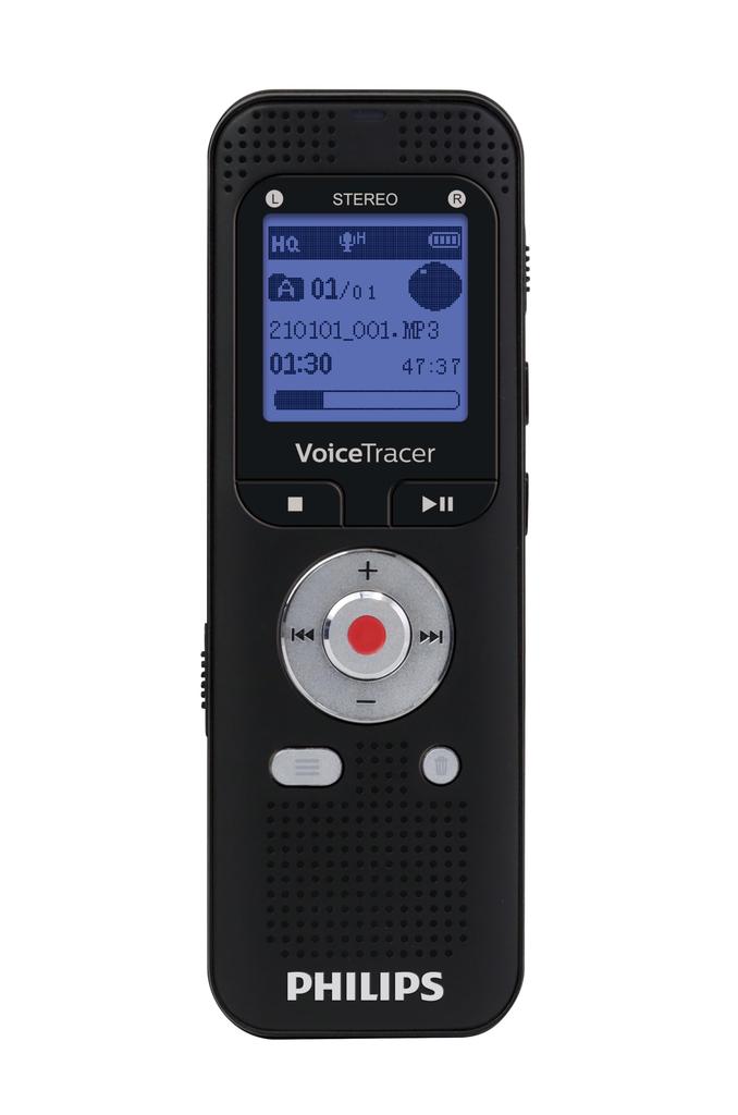 IC Recorder Voice Recorder with 8GB microSD Card Slot DVT2000 BK PHILIPS Battery-operated