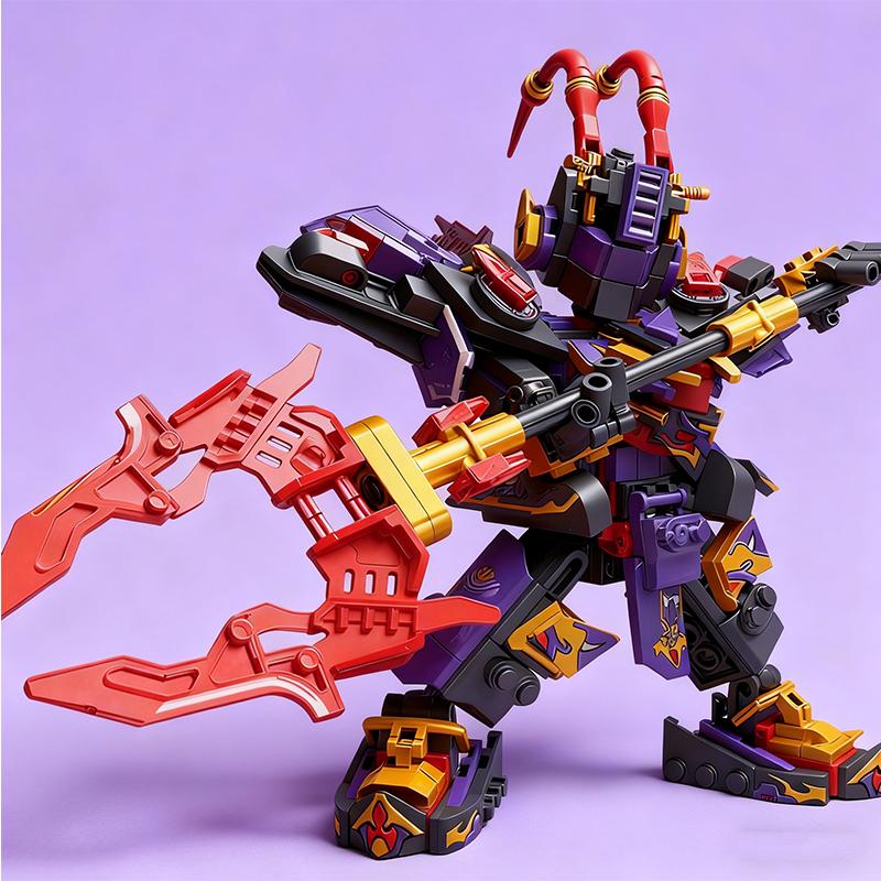 Superhero Mecha Building Blocks Black Tortoise Robot Model DIY Action Figure Toys for Boys Christmas Birthday Gift