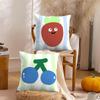 Cute Summer Fruit Cushion Cover Short Plush Double-Sided Printing Home Machine Washable In Warm Winter Pillow Cover