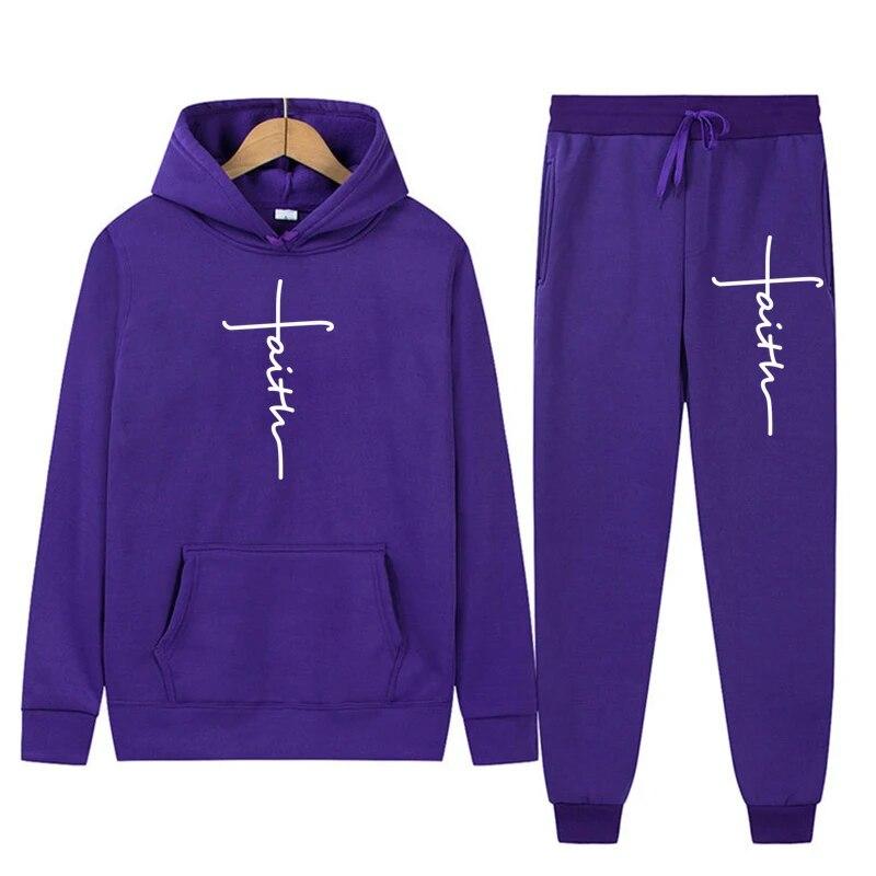 Huvtröjor för män och Byxor för män Casual Herrträningsdräkt Sportkläder Höst Vinter Herrdräkt Herrkläder Fritidsset Manlig