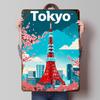 Tokyo Travel Tinplate Poster Custom Wall Art Vintage Metal Signs Retro Tin Plaque for Office Decoration Gaming Bathroom Decor