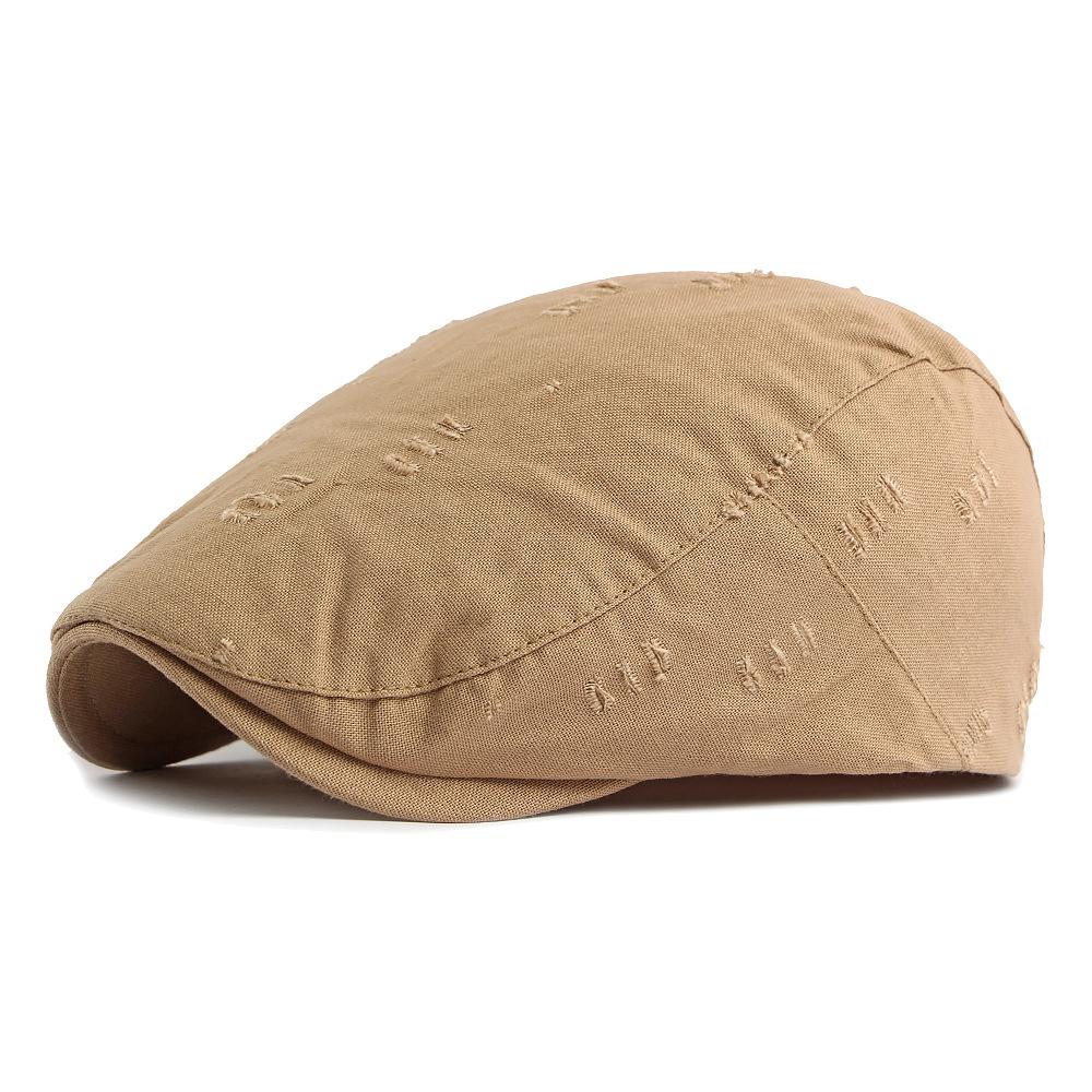 

British Retro Hole Beret Men Cap Forward Hat Painting Hat хакі