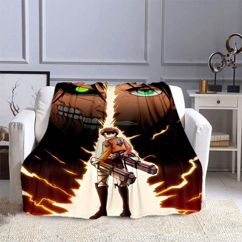 Attack On Titan Wings of Liberty Anime Blanket Soft Cozy Blanket Flannel Blanket Kids Blanket Home Travel Blanket Gift