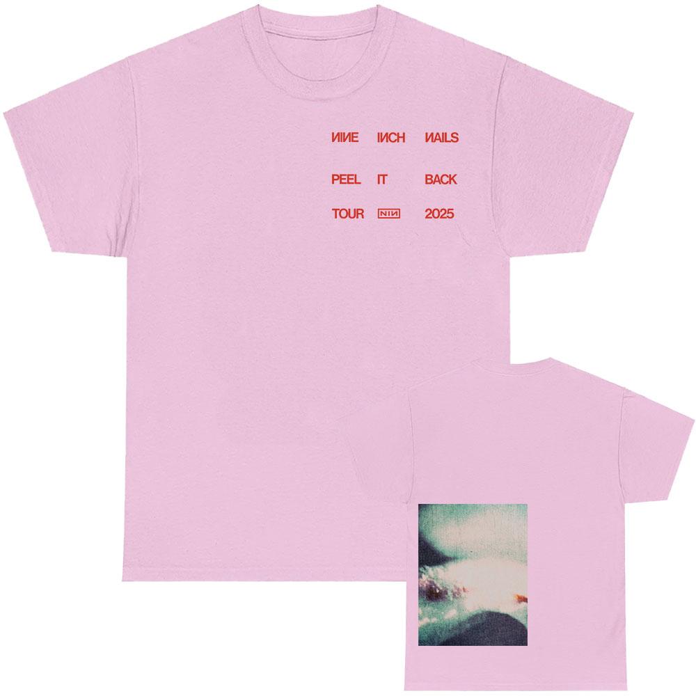 Rock Band Nine Inch Nails Tshirts Peel It Back Tour 2025 NEW T Shirt Cotton Summer Round Neck Male T-shirt Unisex Men Streetwear