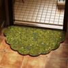 American light-colored flower semicircular bathroom door floor mat toilet non-slip foot mat diatom mud absorbent mat carpet