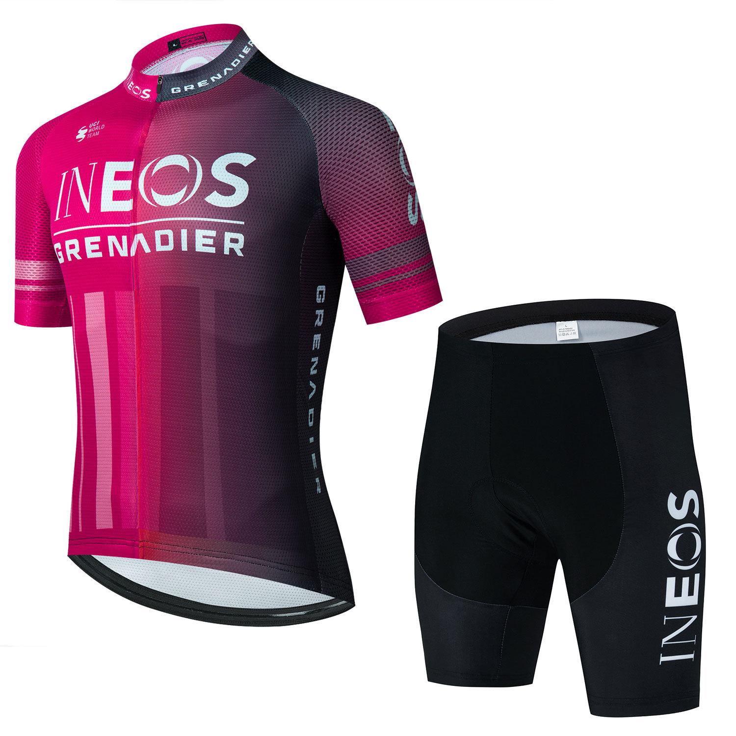 

2026 Summer Breathable Men s Summer Sweat-Absorbing Short Sleeve Cycling Clothing Set Road Bike Bicycle Breathable Mountain Bike Clothing 5XL