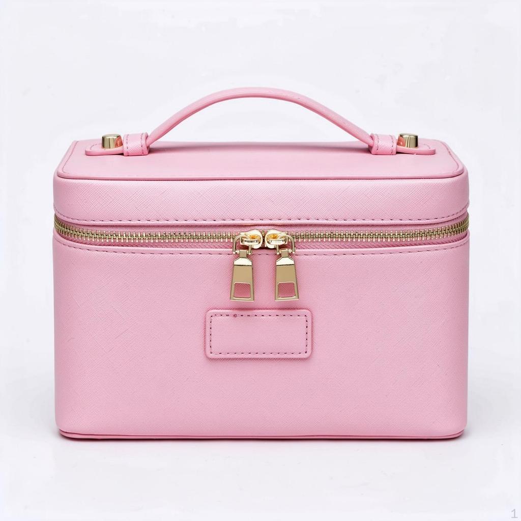 Custodia Trucco Rigida Borsa Cosmetica Rigida con Manico Zip Completa per